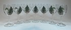 Seven (7) Christmas Tree Wine Glass Festive HolidayVintage