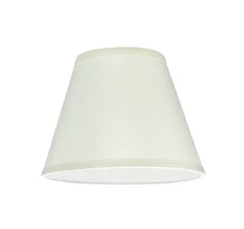 32179A Transitional Hardback Empire Lamp Shade, Off White, 9" Wide 5" x 9" x 7"