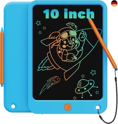 LCD Schreibtafel Kinder Erwachsene 10 Zoll Bunte Zeichenbrett, Spielzeug ab 3 4