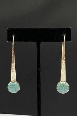 Silpada 925 Sterling Silver Turquoise Swan Dive Earrings 7.1 g