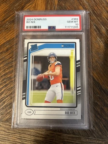 Bo Nix 2024 Donruss Rated Rookie Card PSA 10