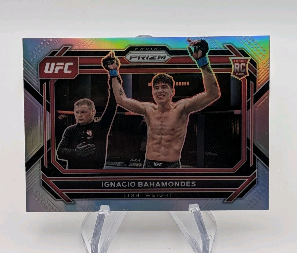 Ignacio Bahamondes 2023 Panini Prizm UFC Silver Holo RC SP #62 Lightweight A