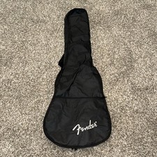 Black Fender Thin Backpack Style Electric Guitar Gig Bag w/ Logo