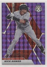 2021 Panini Mosaic Purple Mosaic Prizm 35/49 Nick Ahmed #154 z6b