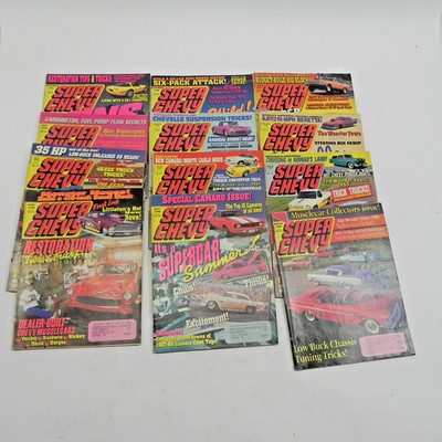 1990 SUPER CHEVY MAGAZINE FULL YEAR 12 ISSUES HOT RODS DRAG RACING PERFORMANCE