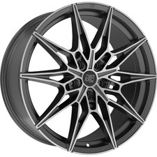 Alufelgen MSW MSW 75 19" 8.5J 5x120 ET 45 72.6 MATT GUN METAL FULL POLISHED