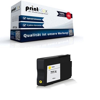 Premium Tintenpatrone für HP 711 Yellow Ersatz Kassette XXL - Easy Print Serie