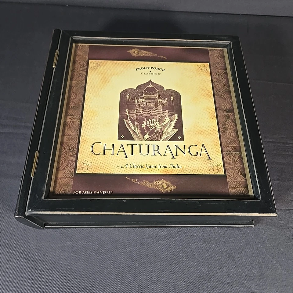 Chaturanga Classic Game From India Wooden Box 02040 Front Porch Classic Complete - Image 2 of 4