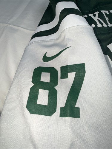 New York Jets Jersey Youth M Green #87 Eric Decker Nike On Field Football NFL - Afbeelding 3 van 6