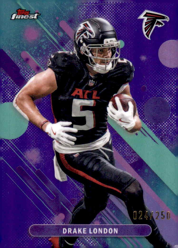 Drake London 2025 Finest Purple Refractor #/250