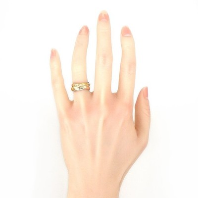 Cartier Ring Trinity 3 Row 750 Three-Color Gold #52 US6 | eBay