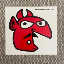 David & Goliath Tees Red Devil Satan Sticker