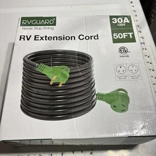 RVGUARD 30 Amp 50 Foot RV Extension Cord, Heavy Duty 10/3 Gauge STW Cord  TT-30P