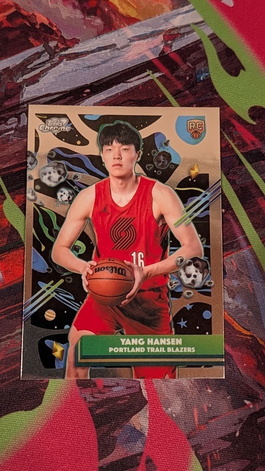 2025-26 Topps Cosmic Chrome Yang Hansen #73 Rookie RC Trail Blazers