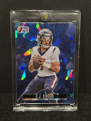 2023 Leaf Pro Set Metal CJ Stroud Retro RC Blue Crystal 7/7 Color & Dbl # Match