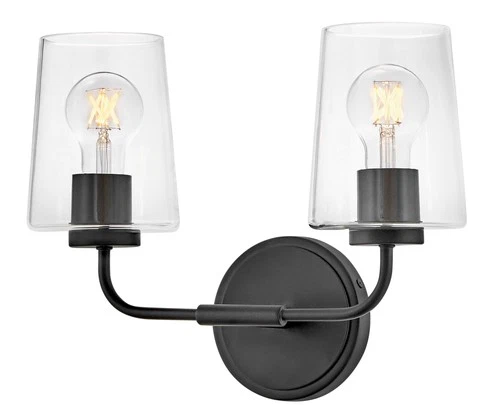 Lark 853452-CL Kline 2 Light 14"W Vanity Light - Black - Picture 12 of 12