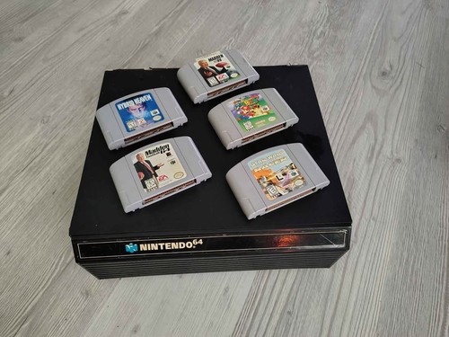Nintendo 64 Games + 24 Game Cartridge Holder Drawer N64 Rare Authentic!!