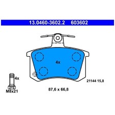Satz Bremsbeläge Bremsklötze hinten für Audi 80 B2 811 B3 893 B4 8C2 | 243510