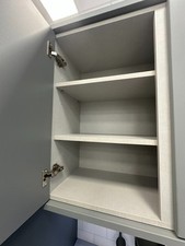 Kitchen Wall Cabinets 900mm High Linen Grey, Extra High, 300mm-1000mm UK Made