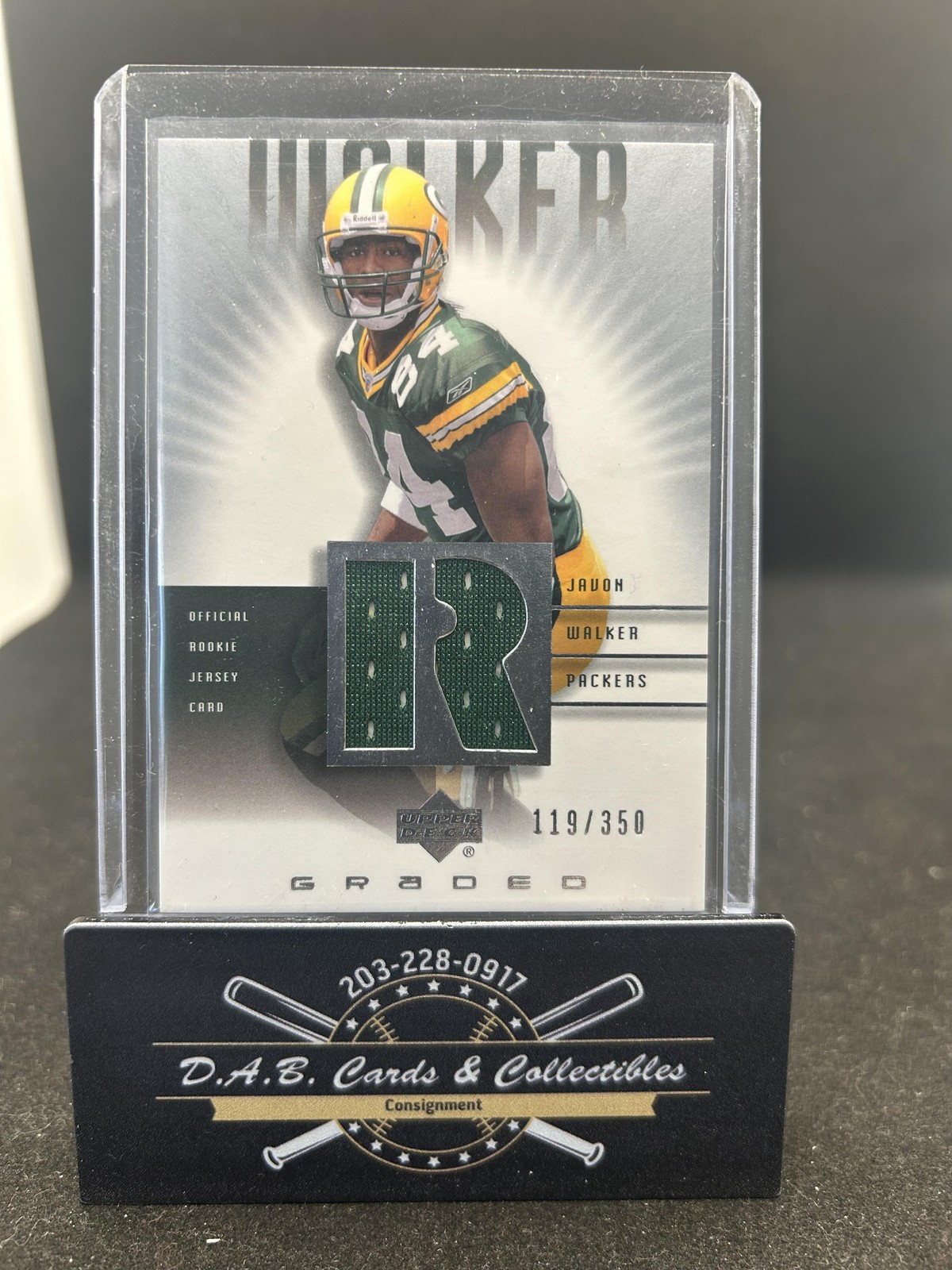 Javon Walker Upper Deck Graded Rookie Jersey #WA500 Rookie Jersey