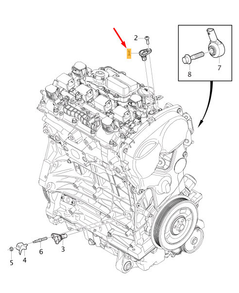 VOLVO XC60 MK2 Genuine Camshaft Position Impulse Sensor 30668636 New OEM