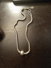 Silpada Sterling Silver Sterling Chic Necklace N2416 Snake Chain Ball was 249
