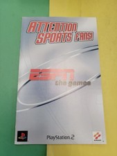 Attention Sports Fans ESPN Insert PS2 Playstation 2 Instruction Manual Only