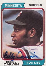 Bobby Darwin 1976 Topps SIGNED (TOUGH AUTOGRAPHED) Cubs, Dodgers, Twins
