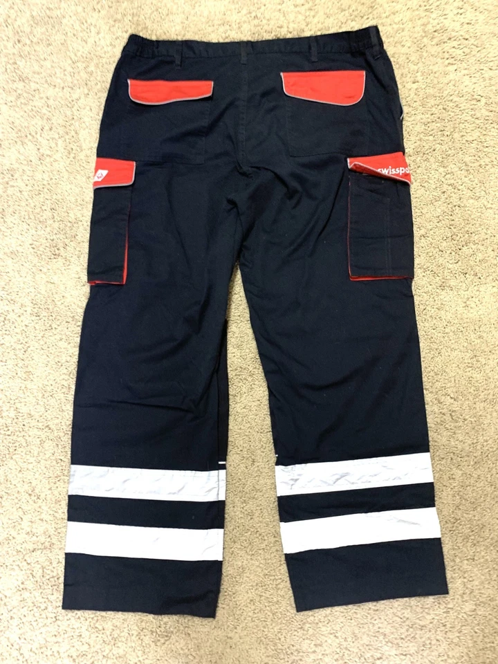 Uniforme Swissport Hombre Pantalones Visibilidad Neón Reflectante Empleado Aeropuerto 42R Foto 2 de 4