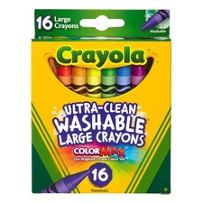 Crayola Large Washable Crayons 16 Per Pkg
