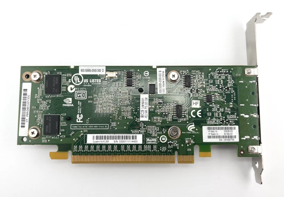 Nvidia 641462-001 Quadro NVS295 256MB PCIe Graphics Card - High Profile - Image 4 of 4
