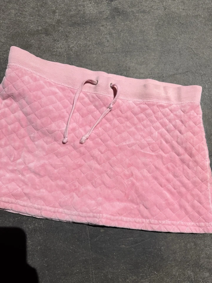 Vintage Y2K Juicy Couture Pink Velour Mini Skirt Petite - Image 2 of 4