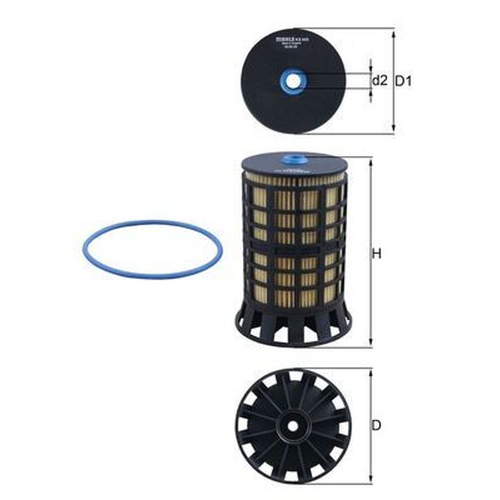Mahle Fuel Filter KX606D - Element - OEM Specification Replacement Part