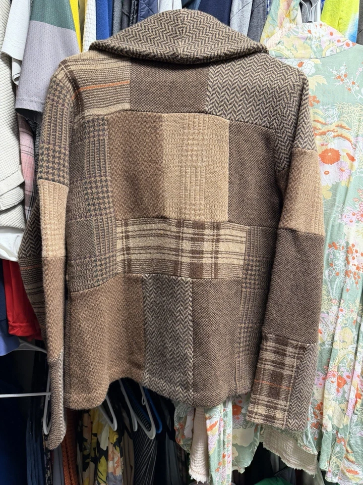 Blazer Chaqueta Cárdigan Lauren Ralph Lauren Patchwork Etiqueta Verde Talla Grande Foto 2 de 3