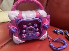 Mädchen Kinder  CD Player  2 Mikrofonen | Sing-A-Long Kult Karaoke Funktion pink