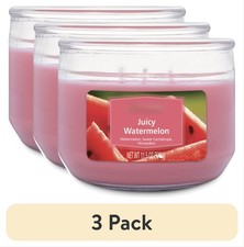 (3 pack)  Juicy Watermelon Scented 3-Wick Gla...