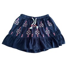 Cat Jack Navy girl Skirt with Pink Embroidery size 7/8
