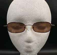 MAUI JIM MJ-135-23 DGM BROWN POLARIZED CRYSTAL SLEEK OVAL FLEX SUNGLASSES