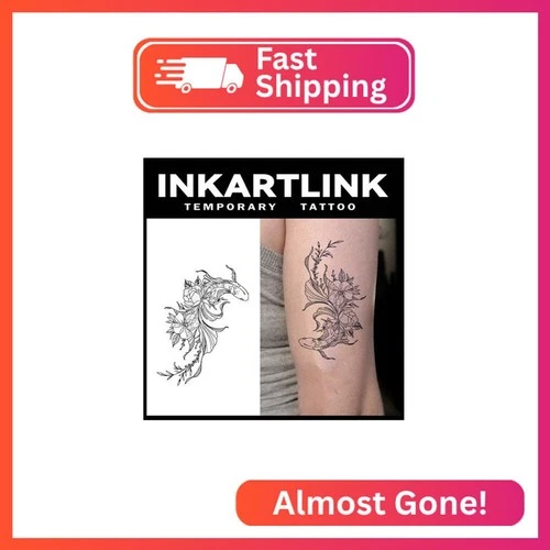 INKARTLINK Tattoo Tech, 2 Sheets Medium Semi Permanent Tattoo, Adult Art Design  - product listing photo