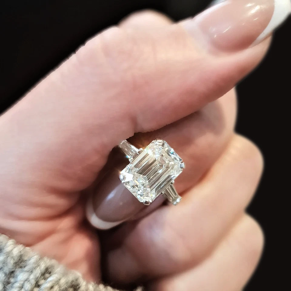 Radiant Cut Wedding Platinum Ring Diamond 3.50 Ct Certified IGI Lab Grown PT950 - Image 2 of 4