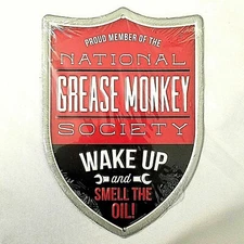 Open Road Brands Metal Tin Bar Man Cave Sign National Grease Monkey Society -New