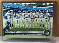 2022 TOPPS NOW 906 TAMPA BAY RAYS All-Latino Lineup Roberto Clemente Day PR 1379