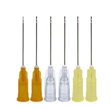 Dental Endo Irrigation Needles Autoclavable Plastic Tips Yellow Orange Side Hole