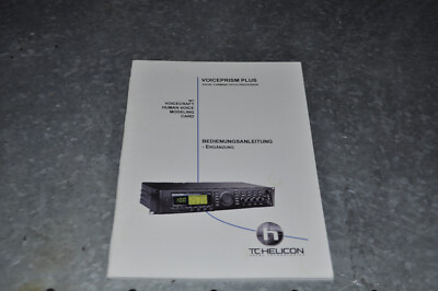 TC Helicon Voiceprism Plus Bedienungsanleitung