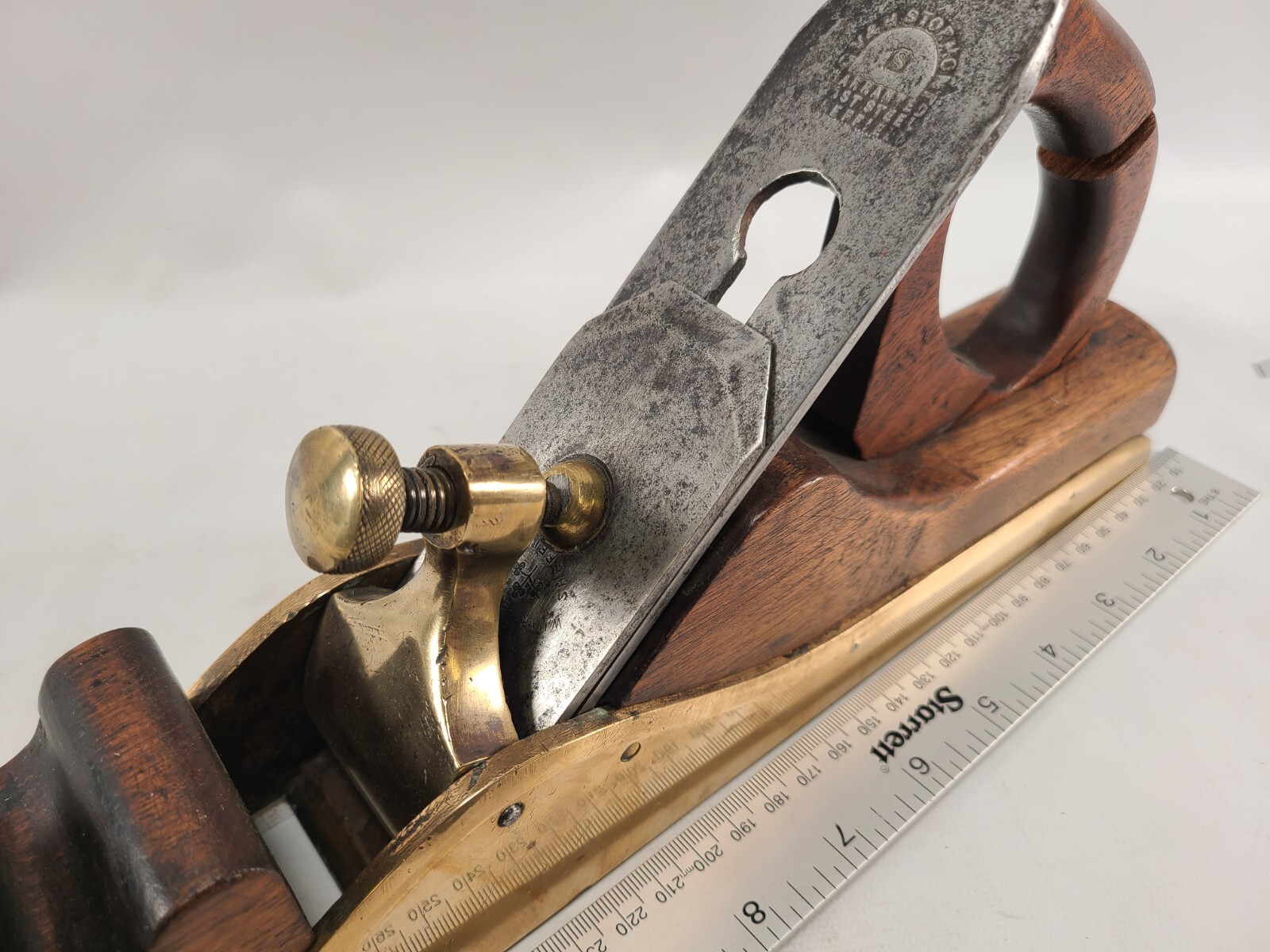 Vintage Brass 15" Norris? Jack Wood Smoothing Hand Plane eBay