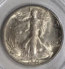 1941-D 50C Walking Liberty Half Dollar. PCGS MS 63. Rattler.