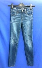 AMERICAN EAGLE OUTFITTERS Comfy SUPER STRETCH X Blue Denim Jegging Jeans 0 R