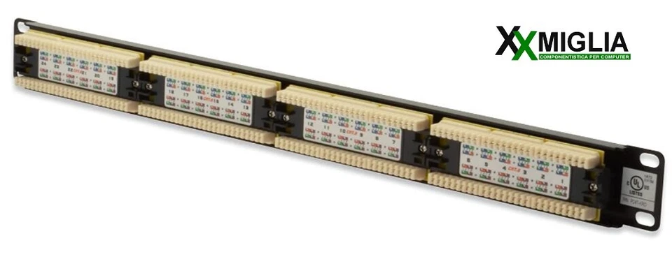 Pannello Patch 19" 24 Porte NON Schermate RJ45 CAT 5 - Immagine 3 di 3