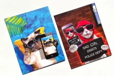 Kittrich 2-Pocket Premium Paper Portfolio Folders Dog Cat Selfie Fever