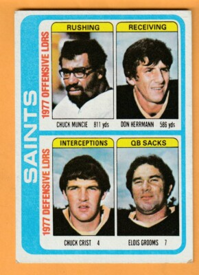 Chuck Muncie Elois Grooms Chuck Crist New Orleans Saints 1978 Topps #517